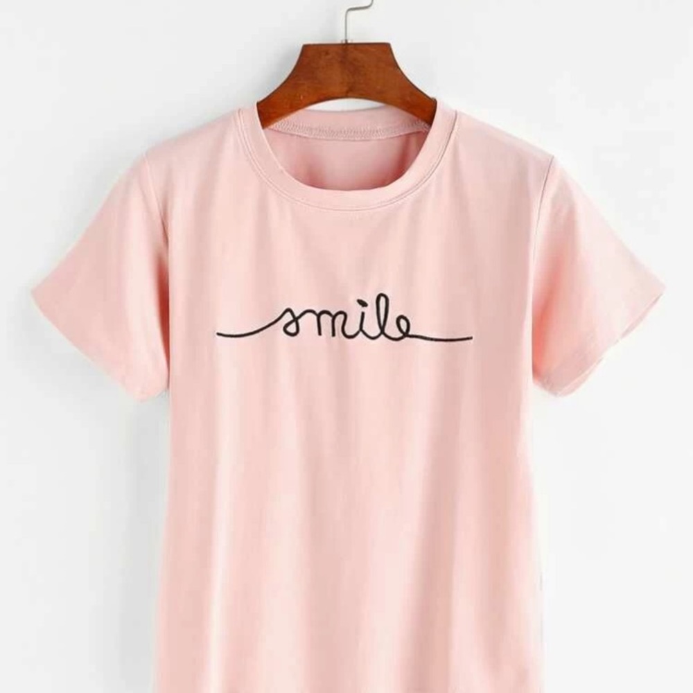 Pink smile tee